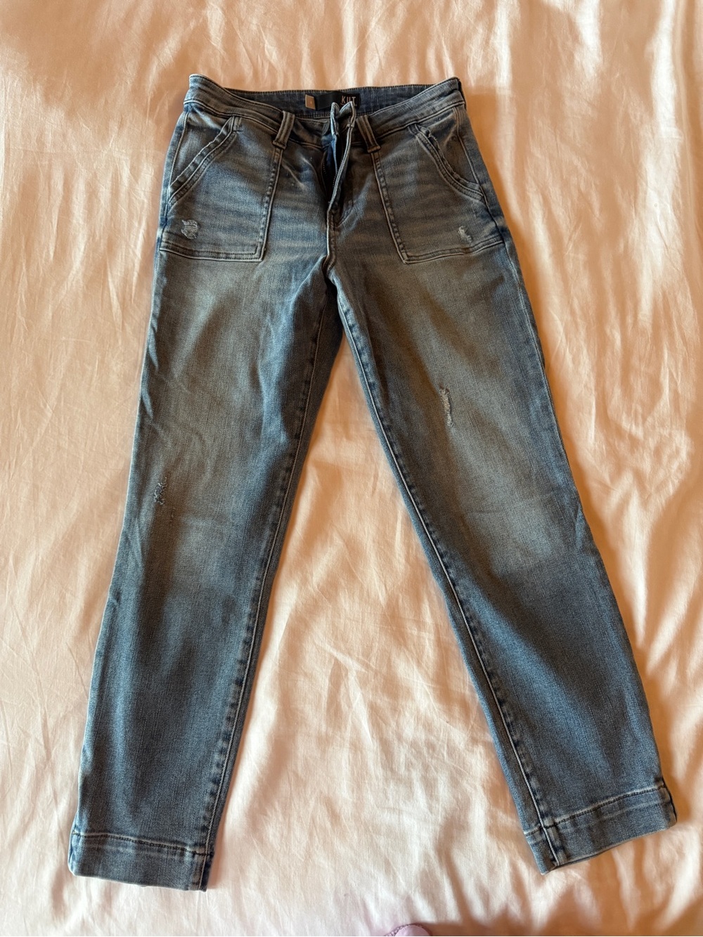 Kut from the Kloth Washed Gray Ankle Cropped Jeans